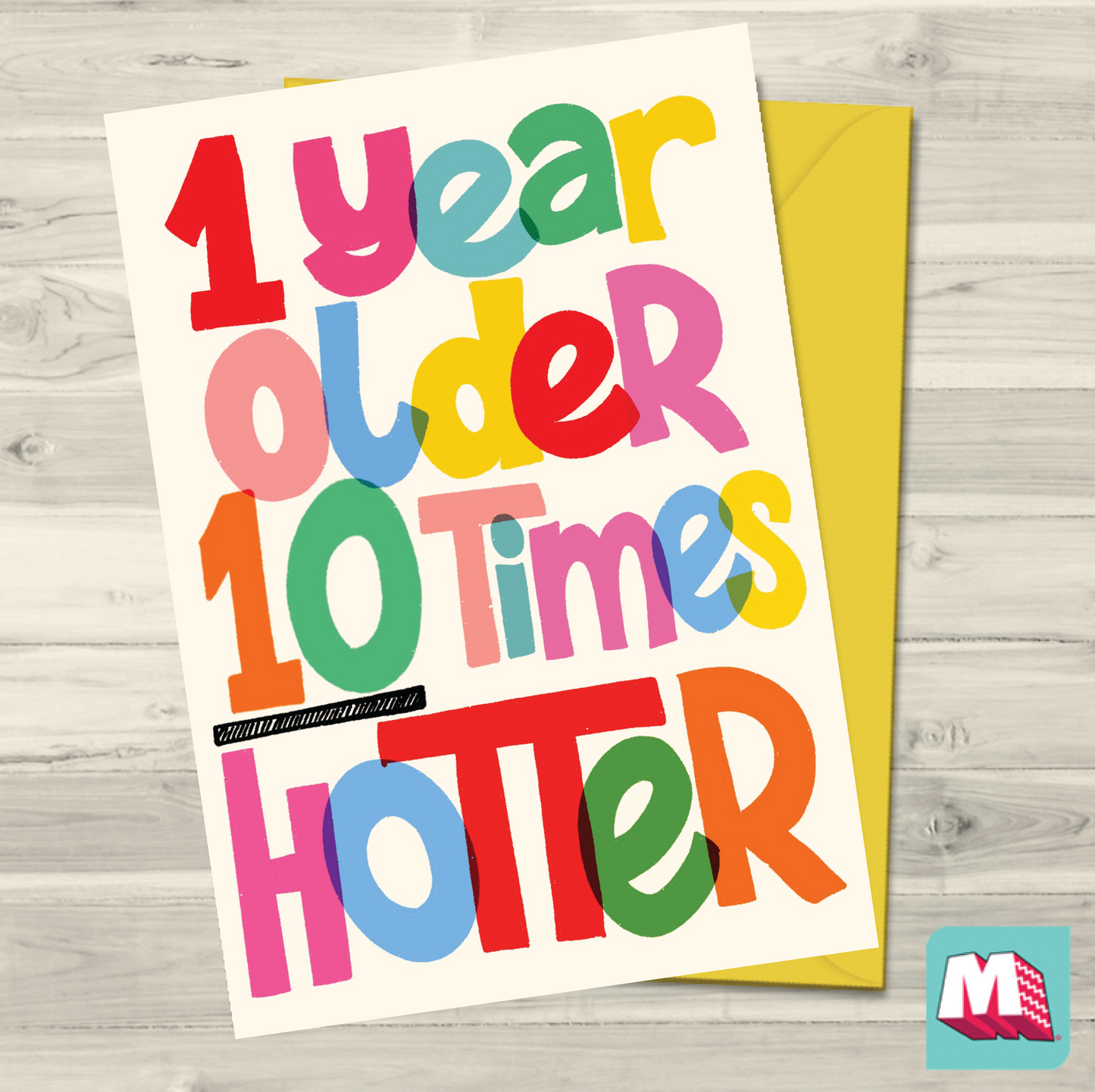 1 Year Older, 10 Times Hotter Greeting Card