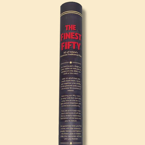 The Finest Fifty - Irish Pub Scratch Map
