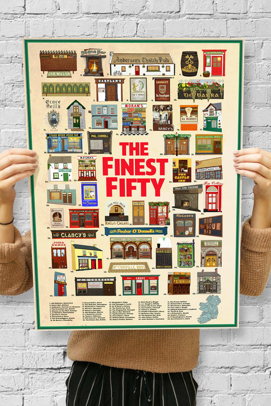 The Finest Fifty - Irish Pub Scratch Map