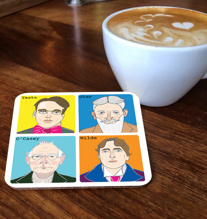 Irish Writers Coaster 1 (Yeats, Shaw, Wilde, O'Casey)
