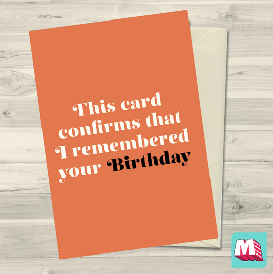 Remembered Greeting Card