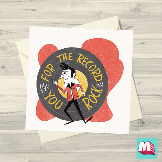 For The Record, You Rock Greeting Card