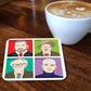 Irish Writers 2 Coaster (Stoker, Joyce, Kavanagh, Beckett)