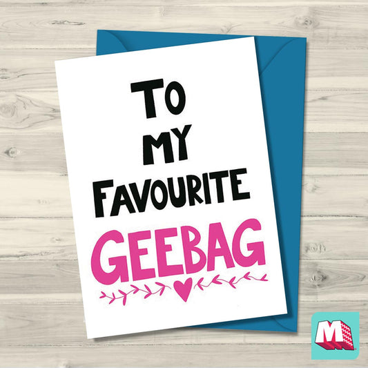 Geebag birthday card - Maktus