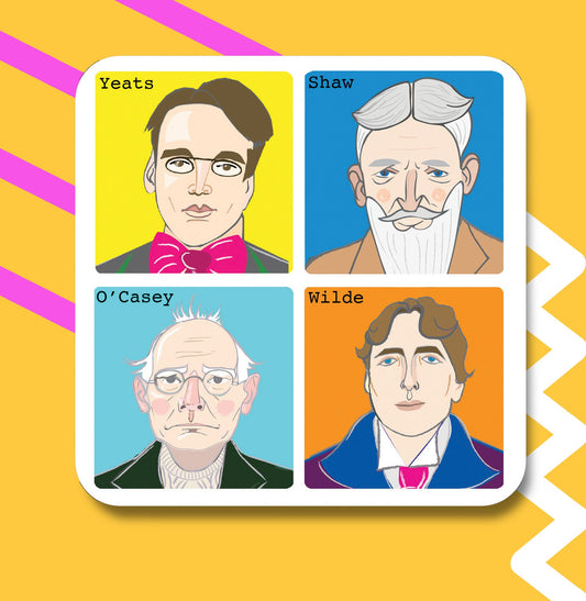 Irish Writers Coaster 1 (Yeats, Shaw, Wilde, O'Casey)